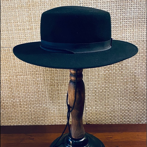 SOLD🌟6xHP🌟VTG Bollman Black Gaucho Bolero Hat - Picture 2 of 10